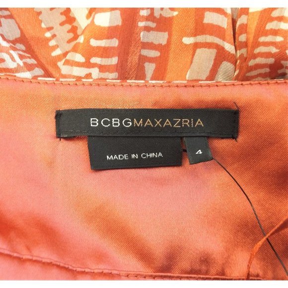NWT BCBGMAXAZRIA Silk Bow Woven Cocktail Dress Size 4 - Picture 8 of 12
